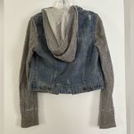 Hybrid Denim Hoodie Jacket Blue Photo 1