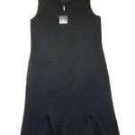 Ming Wang NWT Sleeveless Sheath in Black Godet Hem Knit Dress M Photo 0