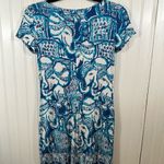 Lilly Pulitzer Sophiletta Dress Blue Elephant Cotton Dress Size XXS Photo 2