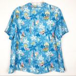 GRAFF Womens Top Petite L Vintage Beach Coastal Nautical Vacation Hawaiian Surf Blue Size undefined Photo 2