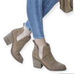 Steve Madden Suede Leather Ankle Boots, womens 7.5 stacked block heel bootie Photo 1
