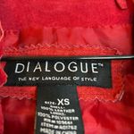 Dialogue  Red Fringe Leather Long Sleeve Jacket Photo 3
