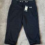 Under Armour  Utility Cropped Black Softball Pants SIZE S Photo 0