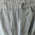 Talbots Blue & White Stripe Linen Blend Pants Women's Sz 16P 16 Petite Photo 1