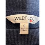Wildfox  Good Vibes Blue Sweatshirt with Plush Letters Small Photo 3
