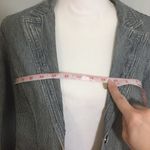 Relativity NWOT Distressed Denim Pinstripe Jacket Photo 6