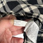 Madewell  Arion Plaid Wrap Front Long Sleeve Blouse in Black/White Size M Photo 5