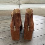 Vince Camuto Brown Ankle Boots with Chunky Heel and V-Cutouts Photo 5
