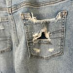 American Eagle Women’s stretch mom Skinny Blue Jeans w\Distressed size 00 reg Photo 6