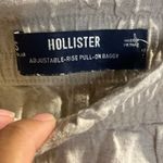 Hollister  Adjustable-rise pull-on baggy Linen Blend Cream pants Small #761 Photo 6