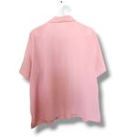 Allison Daley Vintage  Pink Flowy Textured Button Front Collared Blouse sz 16 Pre Photo 2