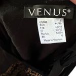 Venus Black & Metallic Sequin Velvet Dress with Sheer Sleeves NWT Photo 6