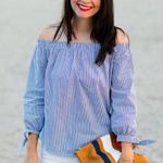 Toska Off the shoulder stripped boho top Photo 1