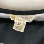 Derek Heart  Plus T Shirt Dress Scoop Neck Short Sleeve Striped Gray Black 2X Photo 2