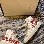 Gucci Women's Major Blind For Love Rose Print Satin High Top Sneakers Size 36 Photo 6