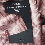 Andrew Marc  Pink Crushed Velvet Cowl Neck Activewear Pullover NWT Size Small Photo 8