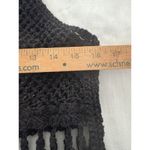 Helen Hinson Crochet Tank Top Small Black Open Knit Boho Festival Hippie Goth Photo 10