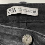 ZARA Raw Edge Step Hem Distressed Denim Skinny Jeans 8228/021 Faded Black Size 6 Photo 13