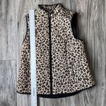 Croft & Barrow  Women's L Full Zip Leopard Cheetah Animal Print Quilted Vest #132 Photo 5
