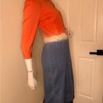 Prada Tie dye Red Blue Bicolour Shirt Dress Size 42 Collection 2004. Photo 3