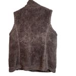 Free Country  Sherpa Fleece Vest Brown Zip up Cozy outdoor Layer Women's size XL Photo 4