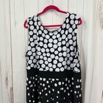 Woman Within  Women’s 2x Black White Patterned Maxi Dress Stretchy Photo 3