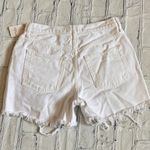 Free People #15 NWT  Maggie Mid-Rise White Distressed Shorts in Optic White Photo 5