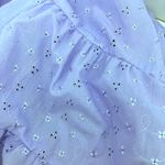 Boohoo  Lilac Embroidered Ruffle Tiered Babydoll Mini Dress Sz 12 Photo 9