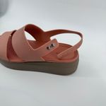 Crocs Brooklyn Low Wedge Sandal Pale Blush Pink/Mushroom Women 9 Strappy Comfy Photo 4