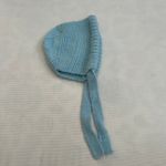 Blue Knit Balaclava Winter Hoodie Hood Hat String Tie Bag Photo 6