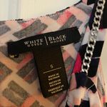 White House | Black Market Pink and Black Geometric Print Tank with Silver Chain Photo 8