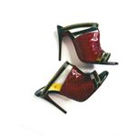 Christian Louboutin  Akenana Red Python Mules EU 36 – Exotic Luxury Slip-On Heels Photo 4