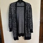 Lane Bryant Black Blue Open Front Cardigan Sweater Plus Size 18/20 Animal Print Photo 3