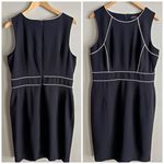 Liz Claiborne  Y2k dark navy white trim sheath career dress Photo 1