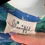 Vintage 60s Floral Garden Party Dress Fit Flare Blue Green Nautical Vacation Size M Photo 9