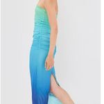 RUNAWAY THE LABEL Kendall Dress in Aqua Ombre XSmall New Womens Midi Photo 12