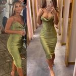 House Of CB HOUSE OF‎ CB 'Myrna' Olive green Corset Slip Dress /Size XL NWOT Photo 1