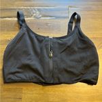Athleta  Front Closure Zip Snap Button Sports Bra XS Black Photo 0