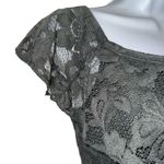 EXPRESS  Olive Green Lace On/Off Shoulder Ruffle Trim Bodysuit Size XS Photo 2