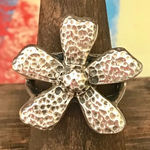 Silpada  Rare Silver Five Petal Flower Ring Size 8 Photo 0