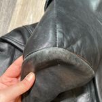 Vintage 90s DC Collection Sleek Black Vegan Leather Zip Up Jacket Size Small Photo 6