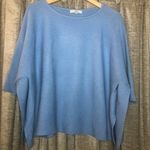 FATE. Blue Shaker Knit Oversized Poncho Elbow Length Sweater Size Small Photo 0