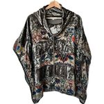 Adore S Olive Crushed Velvet Dolman Sleeve collared Pullover Poncho oversized Green Size 8 Photo 0