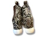 Tinstree Wedge Sneaker Boots Women's Size 9.5 Black Faux Leather Snakeskin Photo 5