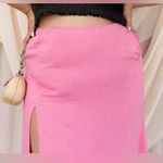 Pink Midi Pencil Skirt with Slit for Night Out Size 2X Photo 0
