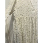 Aritzia Sunday Best Jinx‎ White Gold Women’s Size Large Babydoll Dress Photo 5