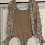 Prómesa Floral Balloon Sleeve Bodysuit Photo 3