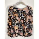 Nicole Miller Women's Floral Allover Print Long Sleeve Blouse Multicolor Medium Photo 7