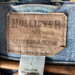 Hollister L Trucker Jacket Light Wash Jeans Metal Rivet Button Front Photo 5