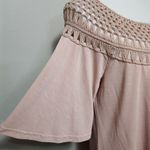 Blue B Collection Dusty Pink flare slewvw top size large Photo 3